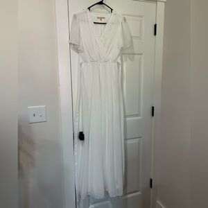 Pink blush white dress size medium